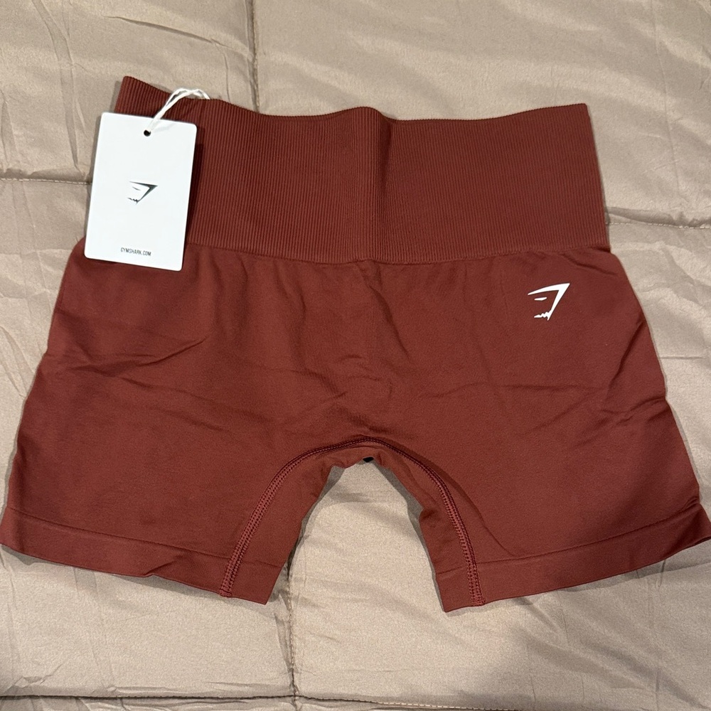 Gymshark Deep Red High-Waisted Shorts